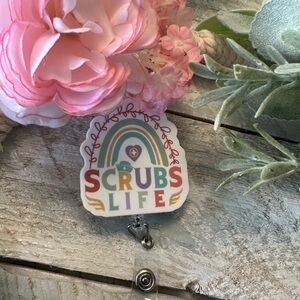 Colorful 'Scrubs Life' Badge Reel